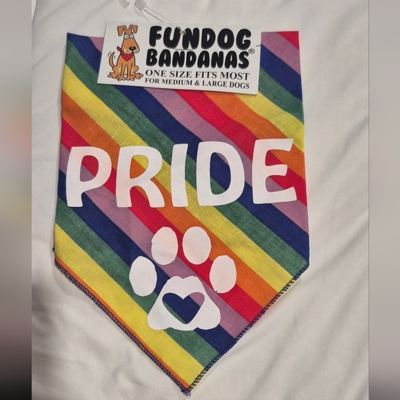 fundgog Other - Pride Rainbow Dog Bandana - One Size
